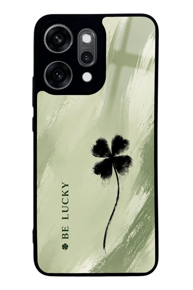 Oppo Reno 14 Pro Sage Lucky Clover Design Glossy Phone Case
