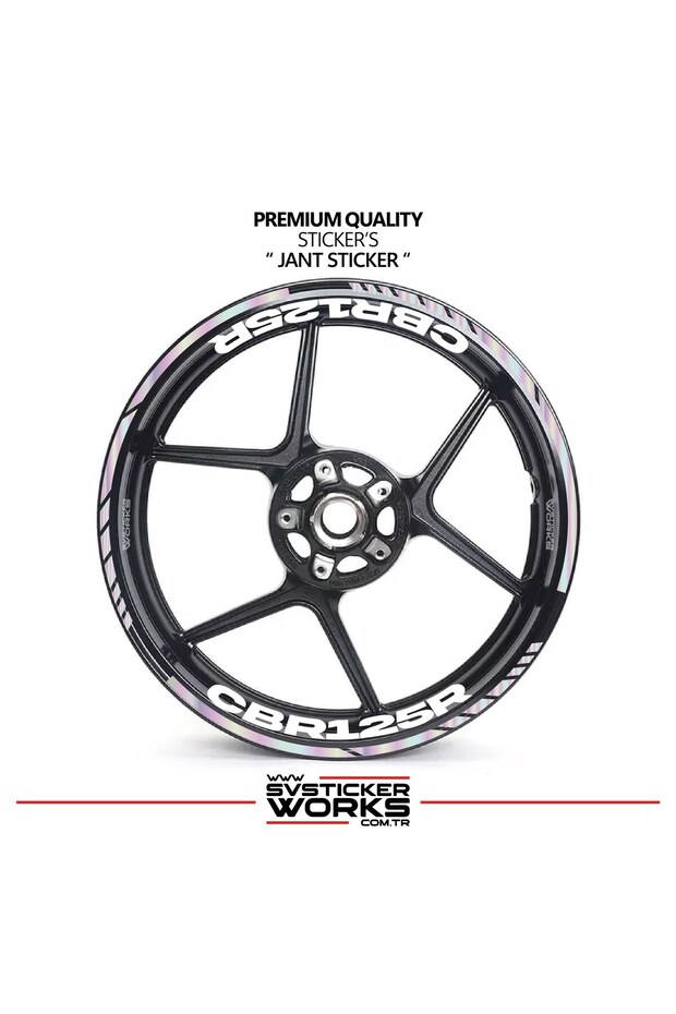 Honda Cbr 125R Wheel Sticker Interior and Exterior Cbr125R Written Label Sticker Model