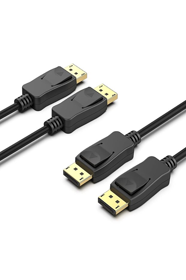 كابل DisplayPort إلى DisplayPort بطول 1.8 متر، عبوة من قطعتين، كابل DP إلى DP ذكر إلى ذكر