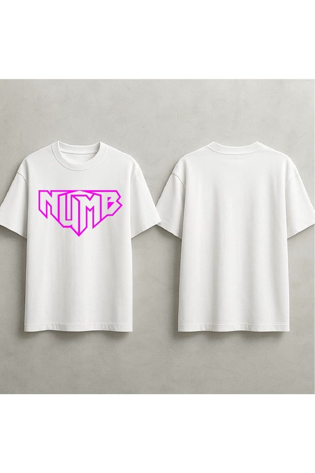 Attention-Getting Printed Oversized T-Shirt with Numb Design