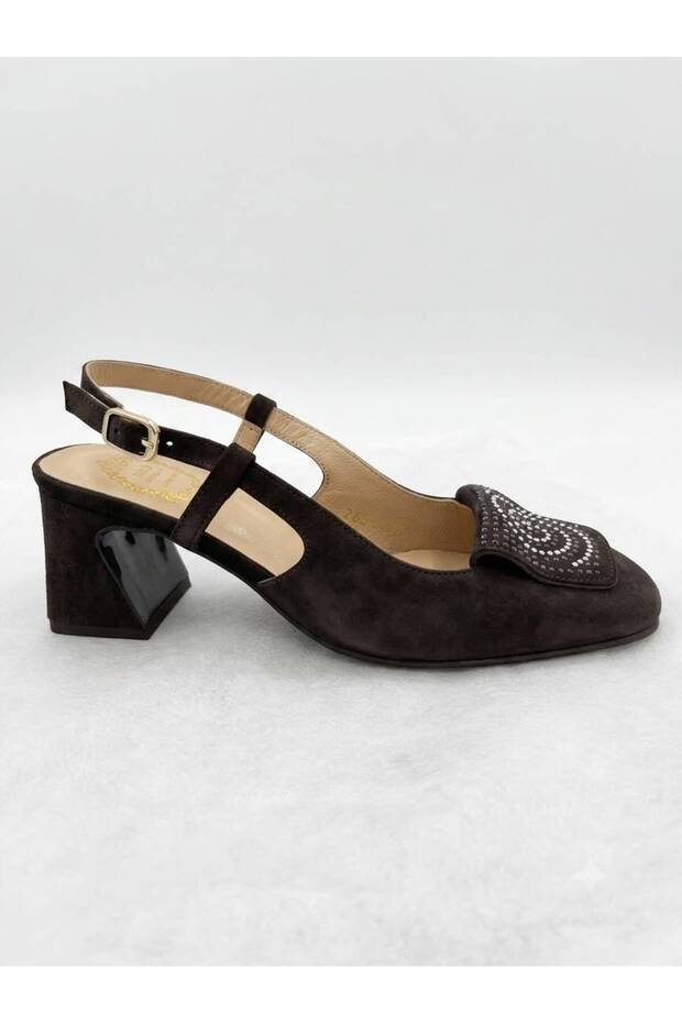 2634 Women's Thick Heeled Stone Heeled Shoes