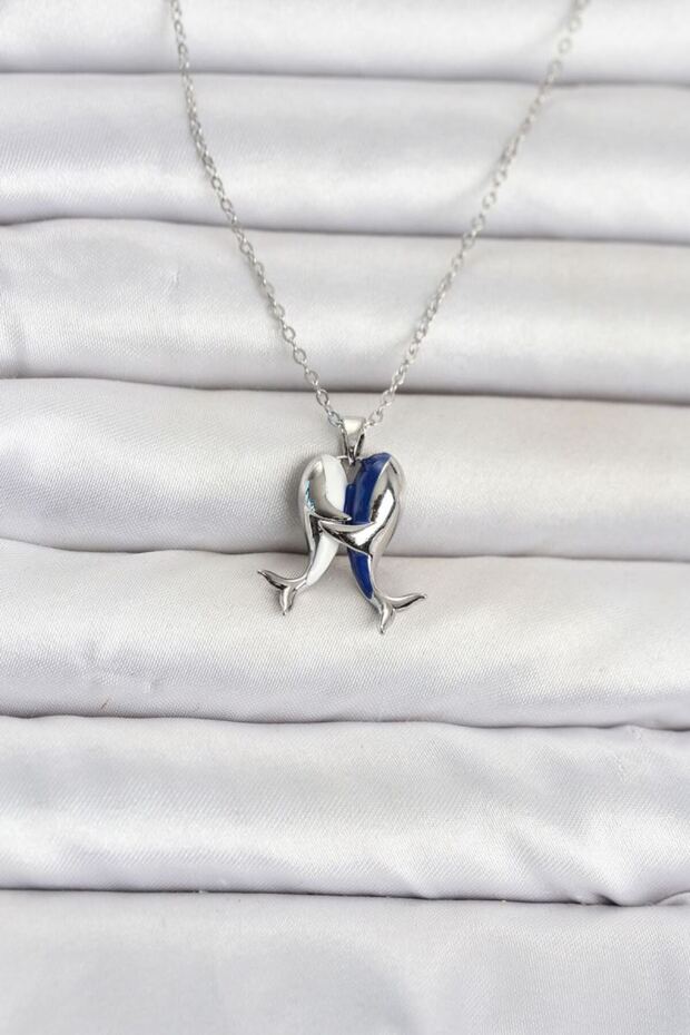 316L Steel Chain Silver Color Dolphin Model Women's Necklace