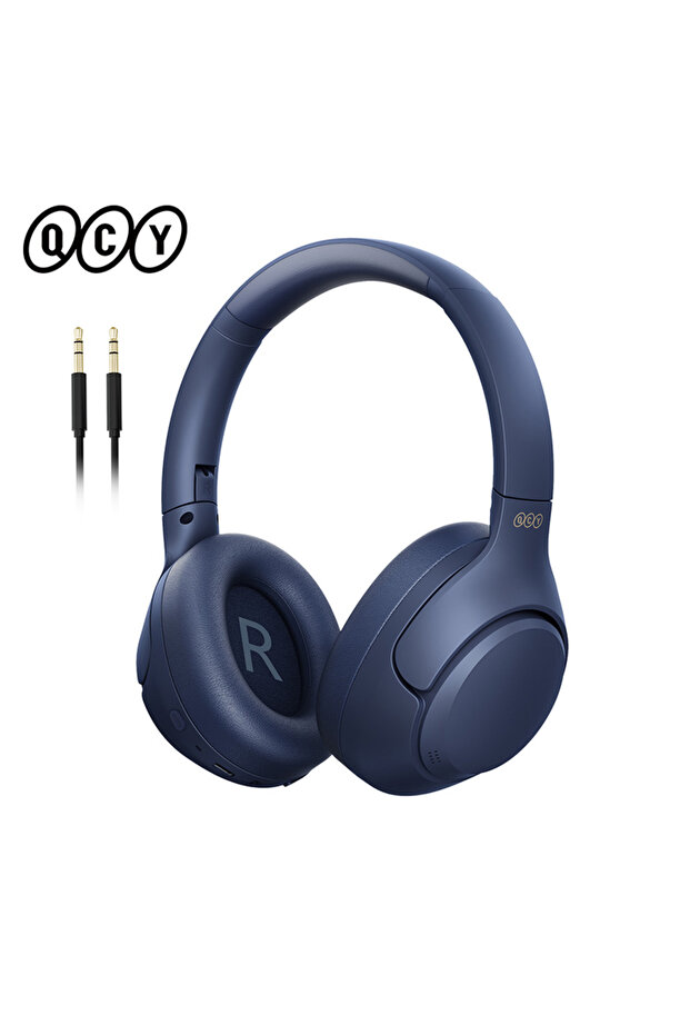QCY H3-Blue QCY H3 ANC Wireless Headphones 43dB Hybrid Active Noise Cancelling Bluetooth 5.4 Headset