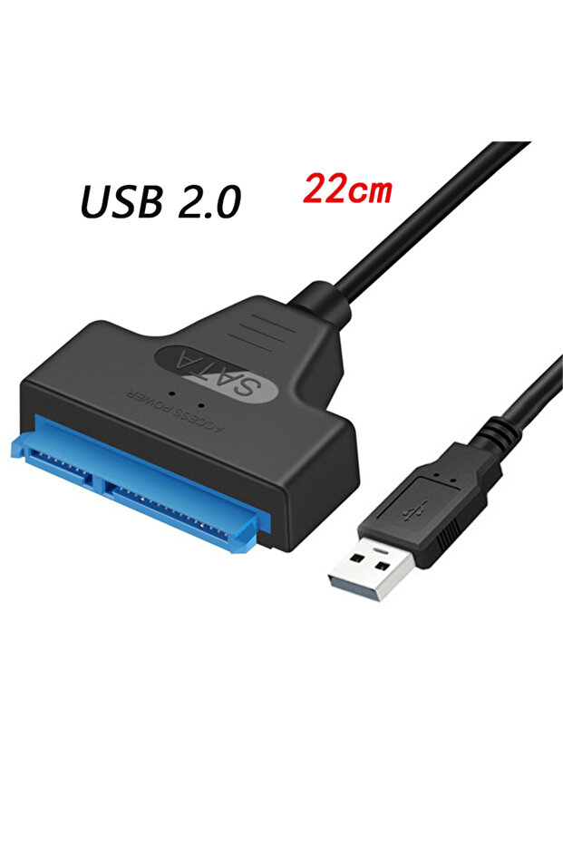 كابل محول USB 2.0 بطول 22 سم من USB 3.0 إلى SATA مقاس 2.5 بوصة لـ SSD وHDD للابتوب، يدعم UASP لنقل البيانات بسرعة 5 جيجابت في الثانية