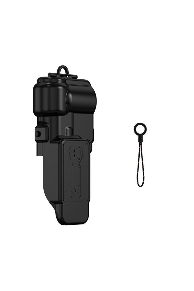 حافظة صلبة سوداء من BRDRC مع غطاء حماية للشاشة وغطاء عدسة لملحقات DJI OSMO Pocket 4