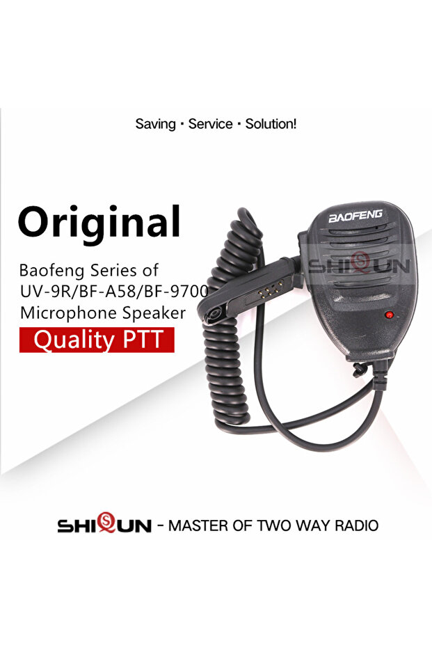 ميكروفون سماعة BAOFENG UV-9R Pro، ميكروفون مقاوم للماء يُلبس على الكتف لجهاز Baofeng UV-9R Pl