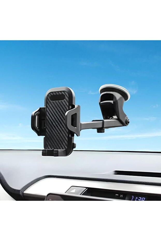 2-in-1 Universal Flexible PC Car Dashboard Mount Phone Holder 360 Degrees Cradle Air Vent Holder