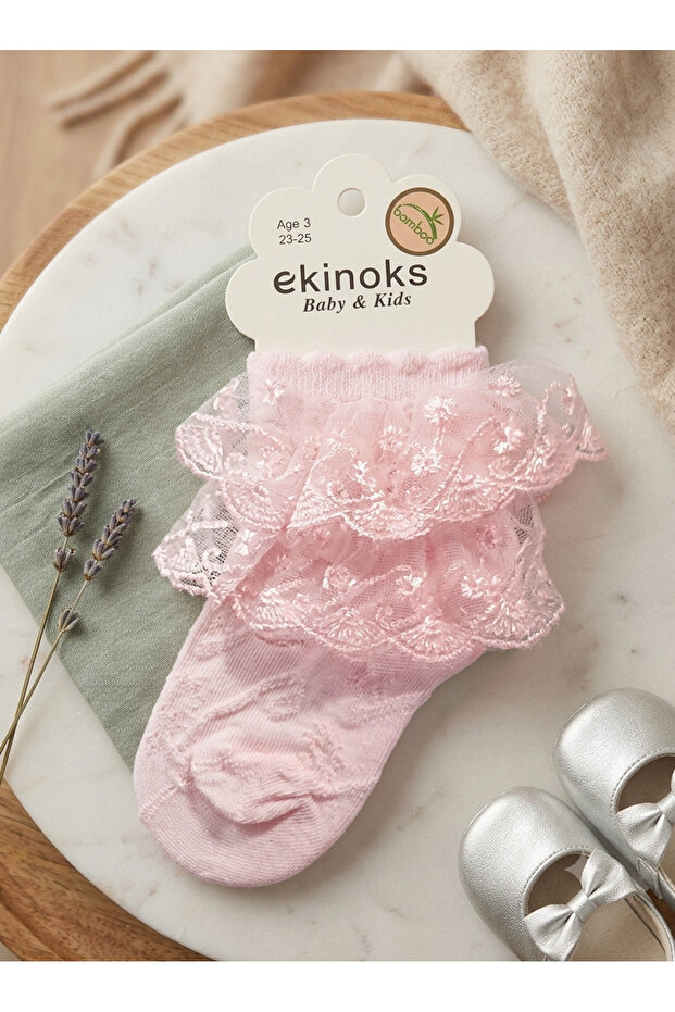 BAMBU DANTELLİ SOKET ÇORAP