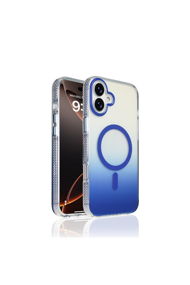 حافظة آيفون 16 بلس متدرجة الألوان من السيليكون المقاوم للصدمات مع حماية للكاميرا SHRP