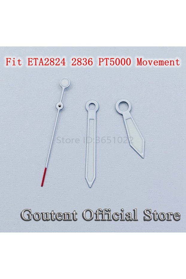 A2-fit eta2824 2836 Goutent Green Luminous Black White Watch Hands Fit NH35 NH36 ETA 2836 2824 PT500