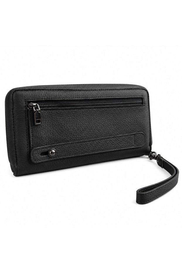 Drago Genuine Leather Handbag – with Zipper and Wrist Strap