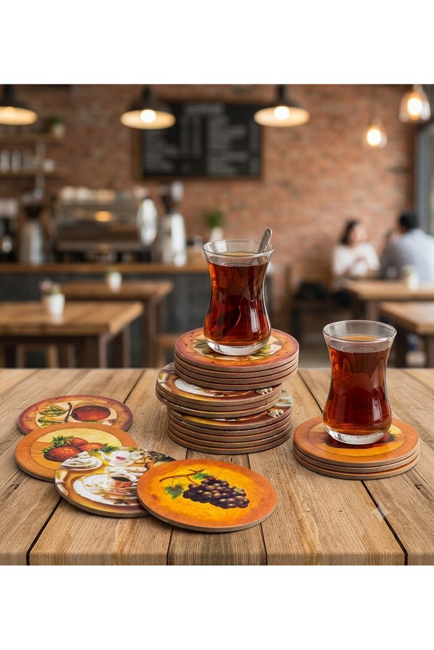 Coasters with Mixed Patterns, 6 Pieces with a Pattern, 1 Package Will Be Sent