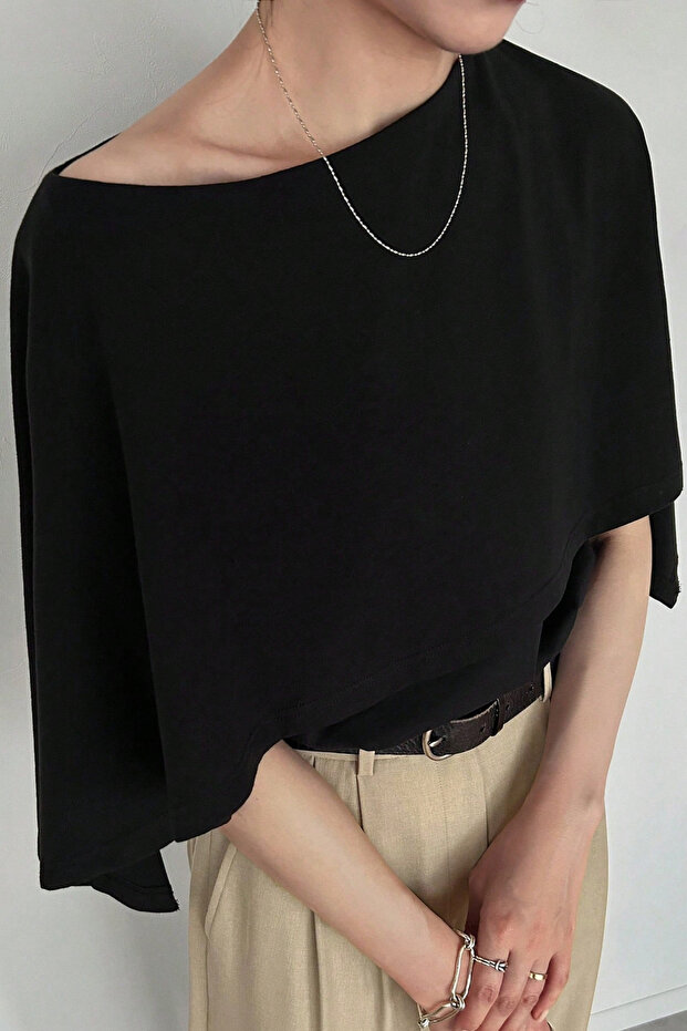 Women's Cape Detailed Trendy Blouse