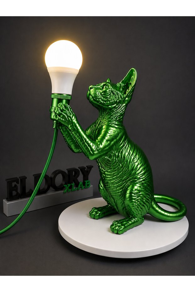 Sphinx Decorative Cat Figured Table Lamp