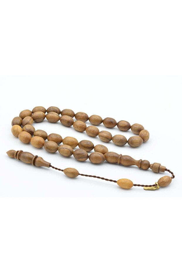 Hakkı Usta Signed Beyzi Cut Walnut Wood Prayer Beads