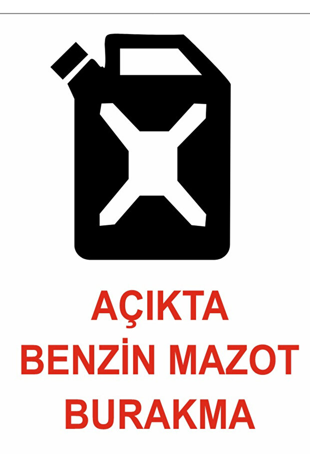 Open Area Mazot and Gasoline Drop Off Sticker 20X28 cm