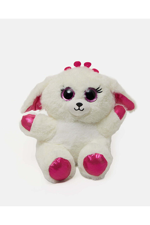 White And Pink Queen Puppy Soft Toy 20cm