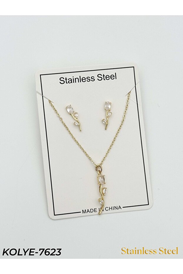 Steel Necklace Glittering Gift