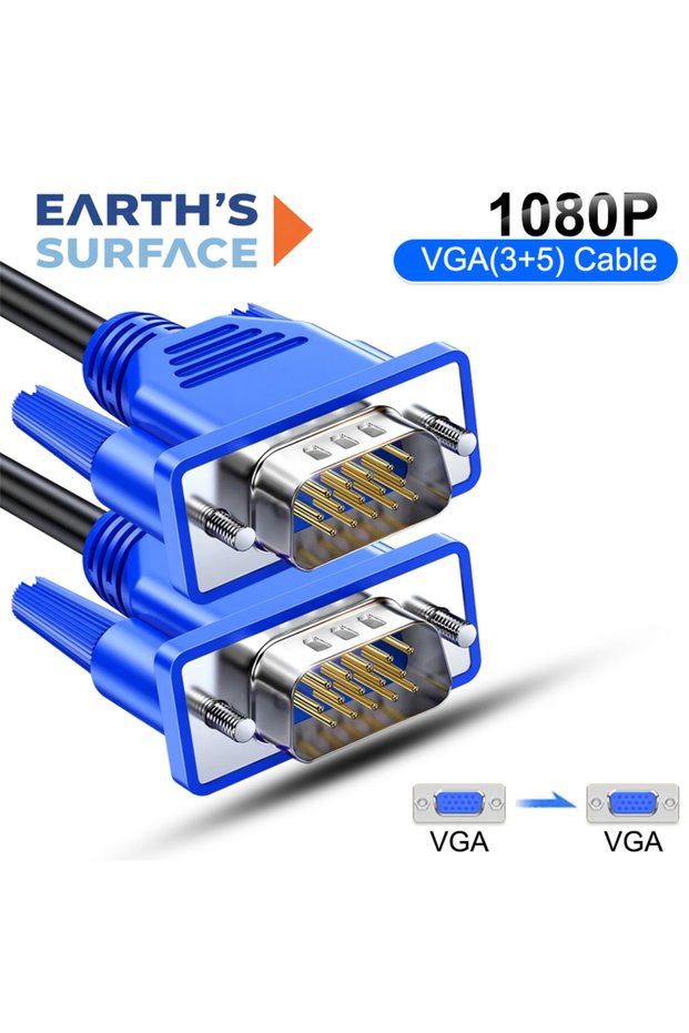 1.5m VGA Cable 1080P VGA Cable 15Pin Male To Male VGA Video Extension Converter Connector for Comput