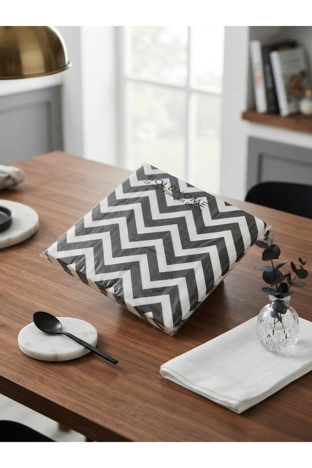 Pinterest Patterned Decorative Paper Napkins 33X33 cm - Pack of 20 - Stylish Designs for Tables