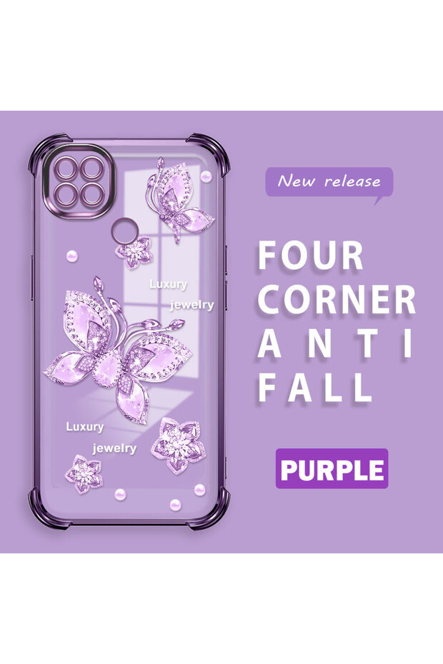 Xiaomi Redmi 9C Compatible Transparent Back Four Corners Reinforced Impact Protection Silicone Case