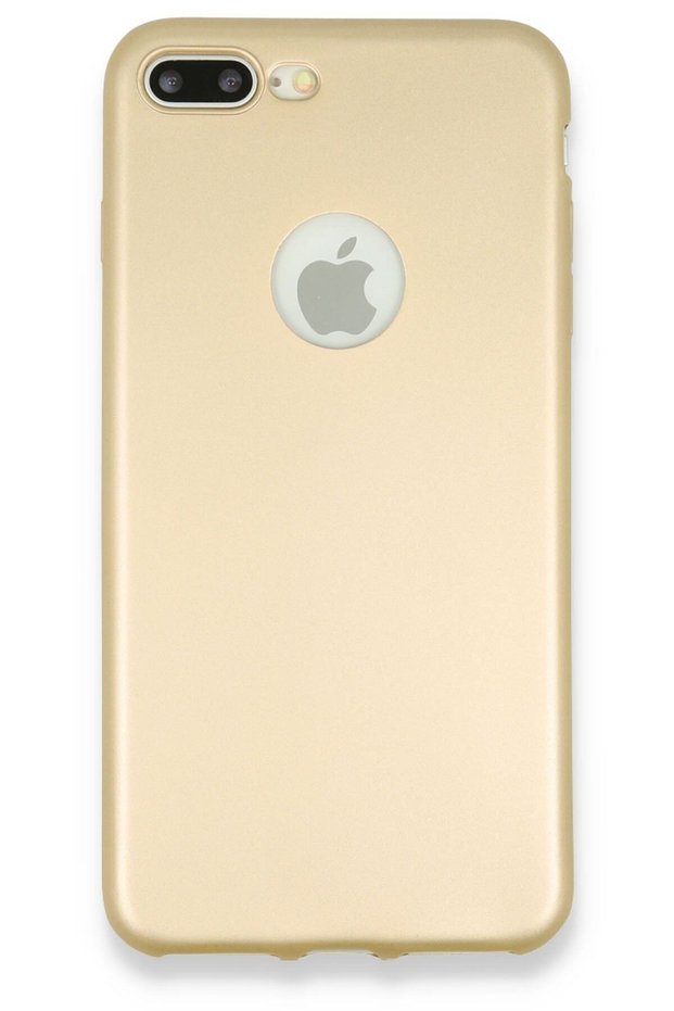 Compatible Case for iPhone 8 Plus Yumauşk Colorful Flexible Premium Rubber Silicone - Gold