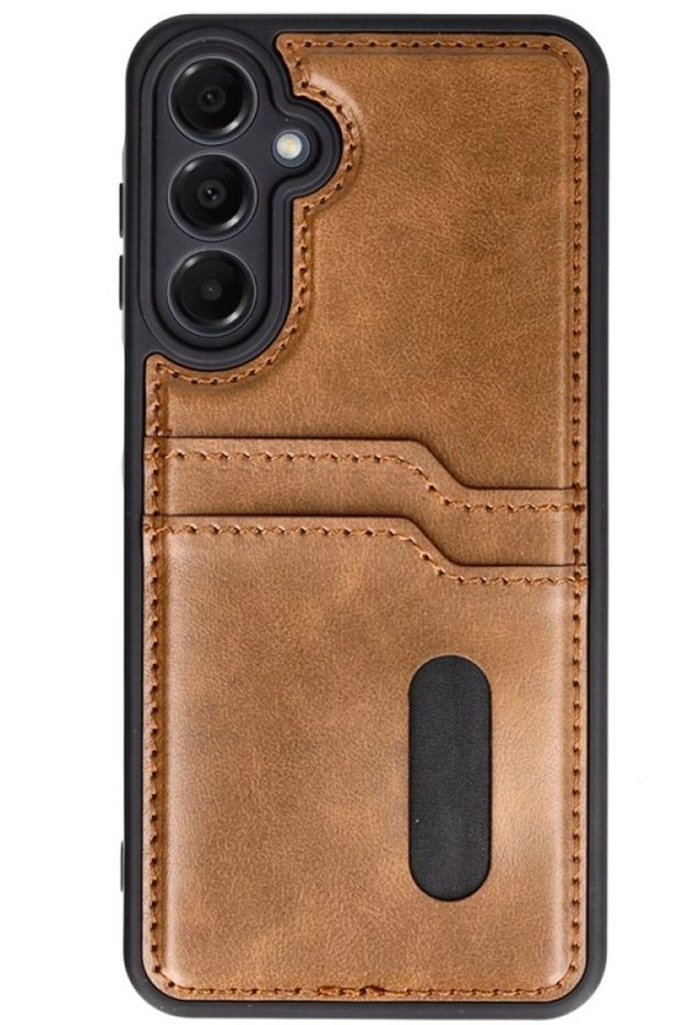 Aconcept Galaxy S24 Fe Case Sara Leather Case with Business Card Holder (113635) - Tan