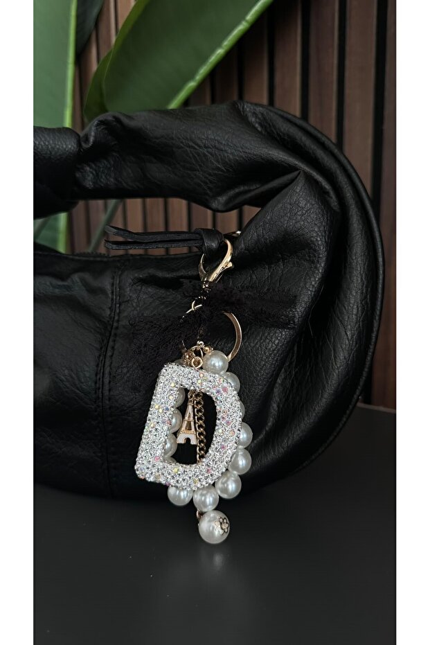 D Letter Bag Charm and Keychain