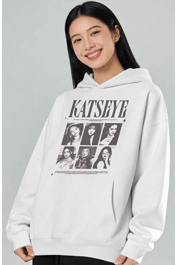 Katseye K-Pop Music Group Front Printed Unisex Oversize Premium Hoodie