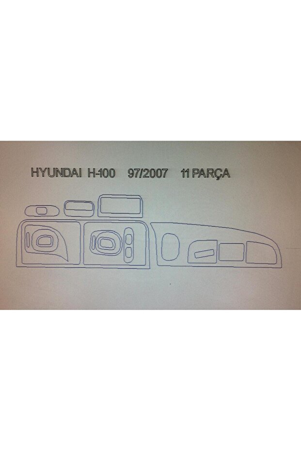 Hyundai h100 1996-2004 11-piece dashboard trim set (white)