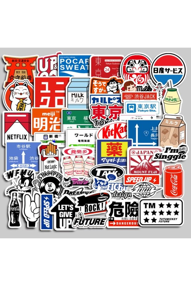 50PCS 50 Pieces Tokyo Story Cartoon Stickers - Waterproof DIY Decals for Luggage, Laptops & Photo Al