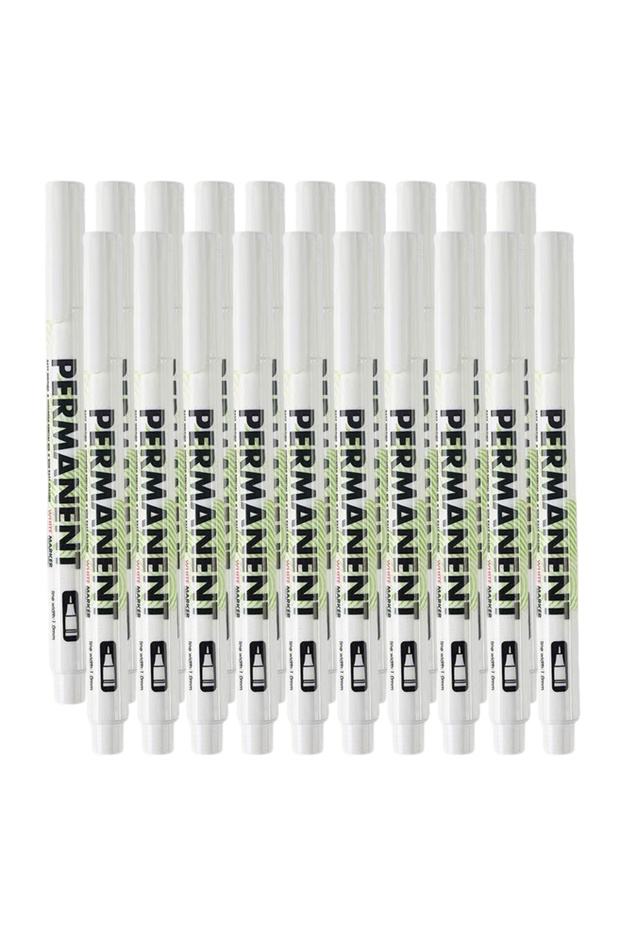 1mm -20Pcs 1-20Pcs Waterproof White Marker Pen Alcohol Paint Oily Tire Painting Graffiti Pens Perma