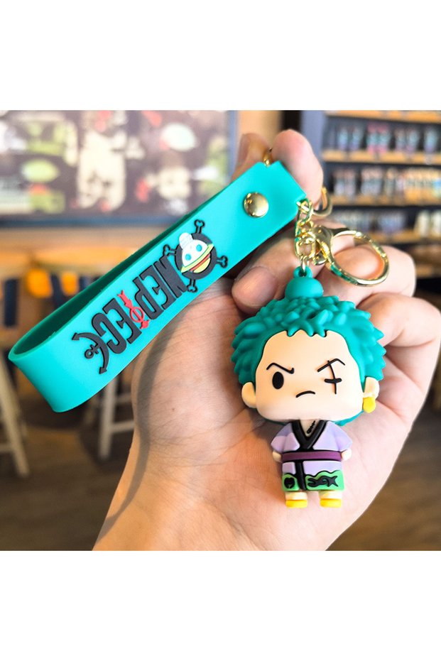 Style-15 New One Piece Luffy Zoro Nami Chopper High-Value Creative Personalized Couple Keychain Anim