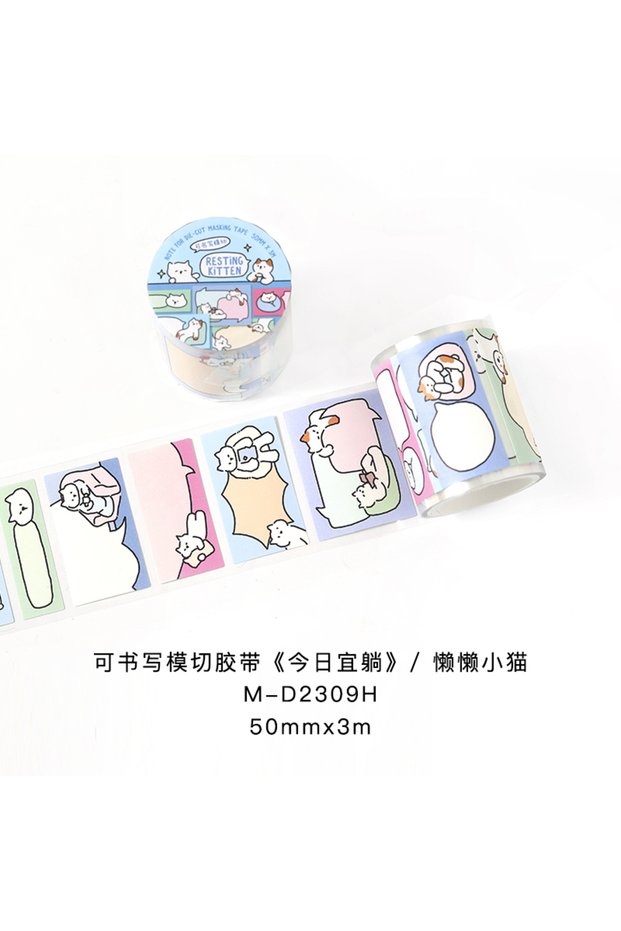 50mmx3m B2 50mmx3m Cute Cartoon Die-Cut Washi Tape Kawaii Decorative Adhesive Scrapbook Stickers Han