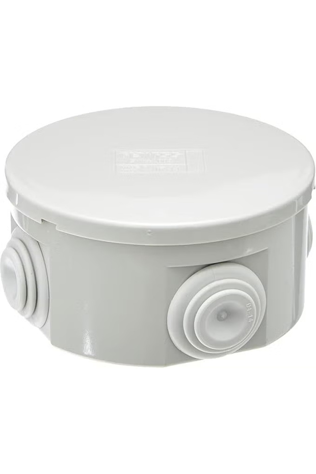 ABS IP55 Waterproof Round Junction Box, 80 x 40 mm, Gray