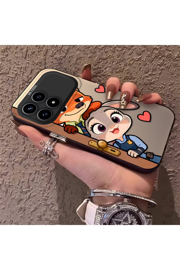 Redmi K90 5g Compatible High Quality Cartoon Fox and Rabbit Couple Printed Case