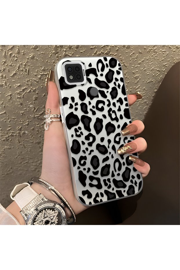 Poco C31 Compatible High Quality Black Leopard Phone Case, Shockproof Protective Cover