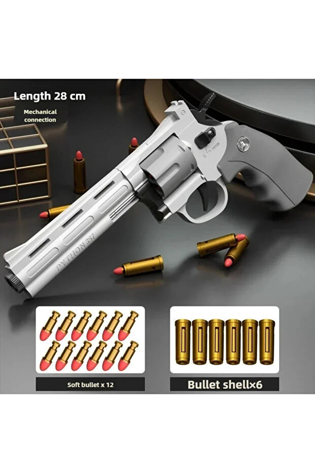 357-Grey-28cm Continuous Firing ZP5 Soft Dart Blaster Toy Rotating Launcher Multiple Darts for Outdo