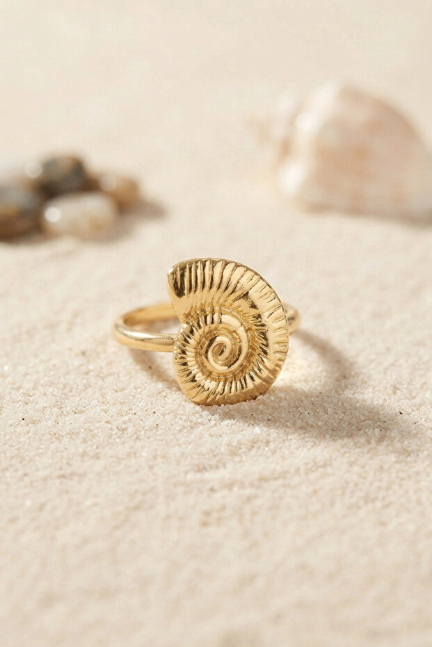 Nautilus Design Gold Color Women's Ring