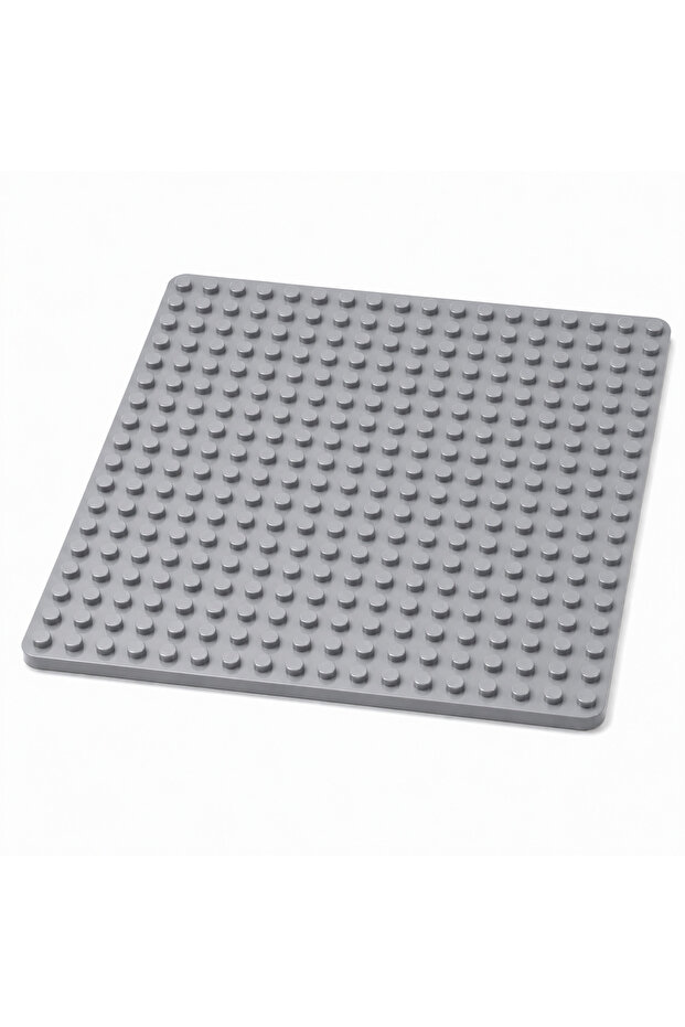 Dublo Large Block Game Gray Floor Plate 25X25 cm Building Block Base