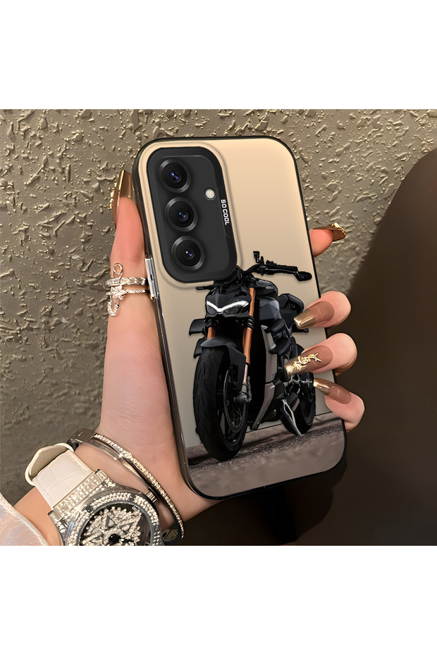 Samsung Galaxy S25 Compatible Cool Sport Motorcycle Printed Matte Quality Soft Silicone Case