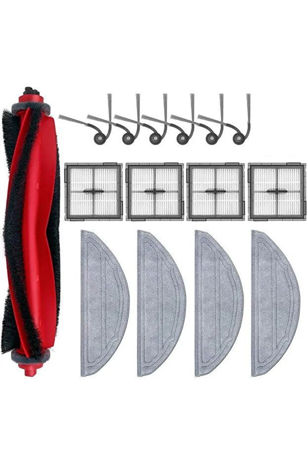 17-piece replacement accessories kit with brush heads compatible with Roborock Q10 S5/S5+/X5/X5+ robot vacuums