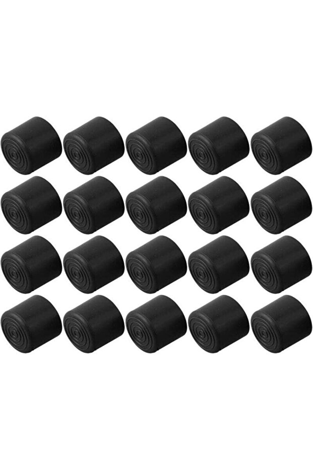 20-pack rubber chair leg covers, suitable for floor table legs, prevent scratches, black PVC material (22mm)