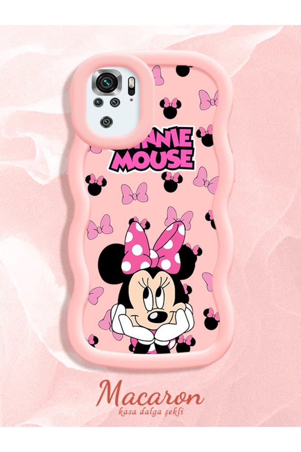 Poco M5S Compatible Wavy Frame Mouse Cartoon Patterned Quality Silicone Phone Case