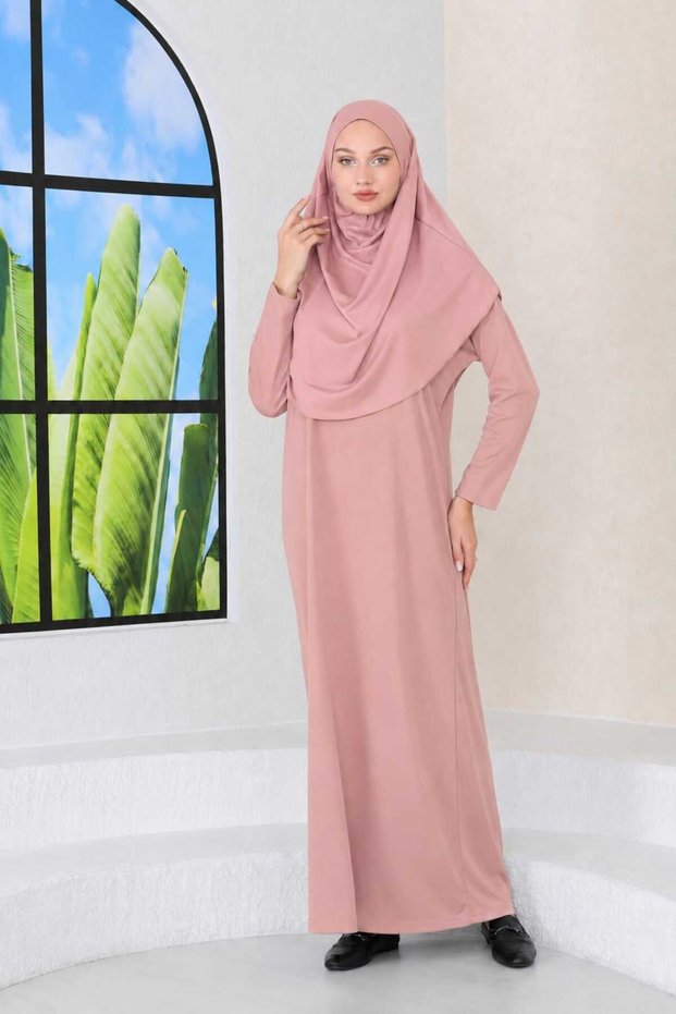 Easy-To-Wear Self-Covering Prayer Gown