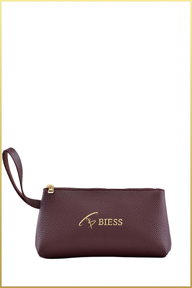 Women's Small Makeup Bag - Burgundy
