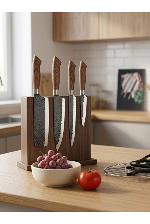 6-Piece Kitchen Knife Set with Scissors & Peeler, Ultra-Sharp Chef Knives for Meat & Vegetable Prep, Ergonomic Handle Cooking Cutlery for Home Kitchens, Chefs & Daily Cooks