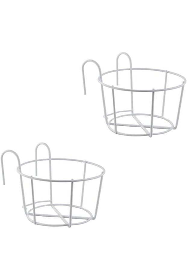 Round hanging flower pots for balcony and garden - Decorative flower pot holders