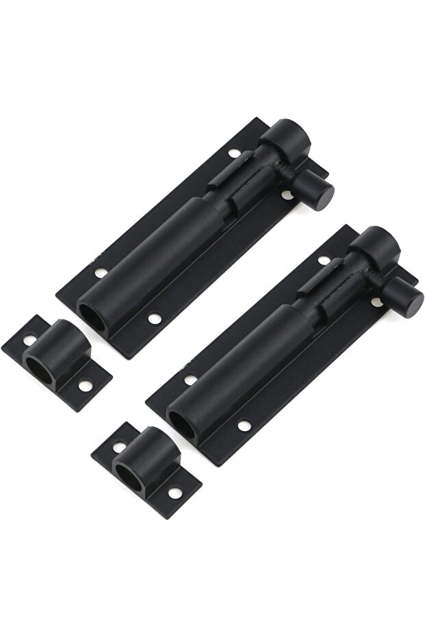 3-inch sliding bolt latch, matte black, suitable for interior door barrel bolt latch sliding door security sliding lock - 2 pieces