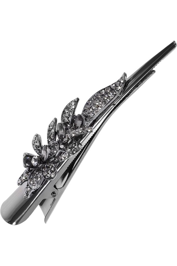 Rhinestone hair clip, large retro crystal hair clip, metal accessory